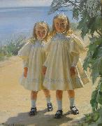 Peder Severin Kroyer The Benzon daughters oil on canvas